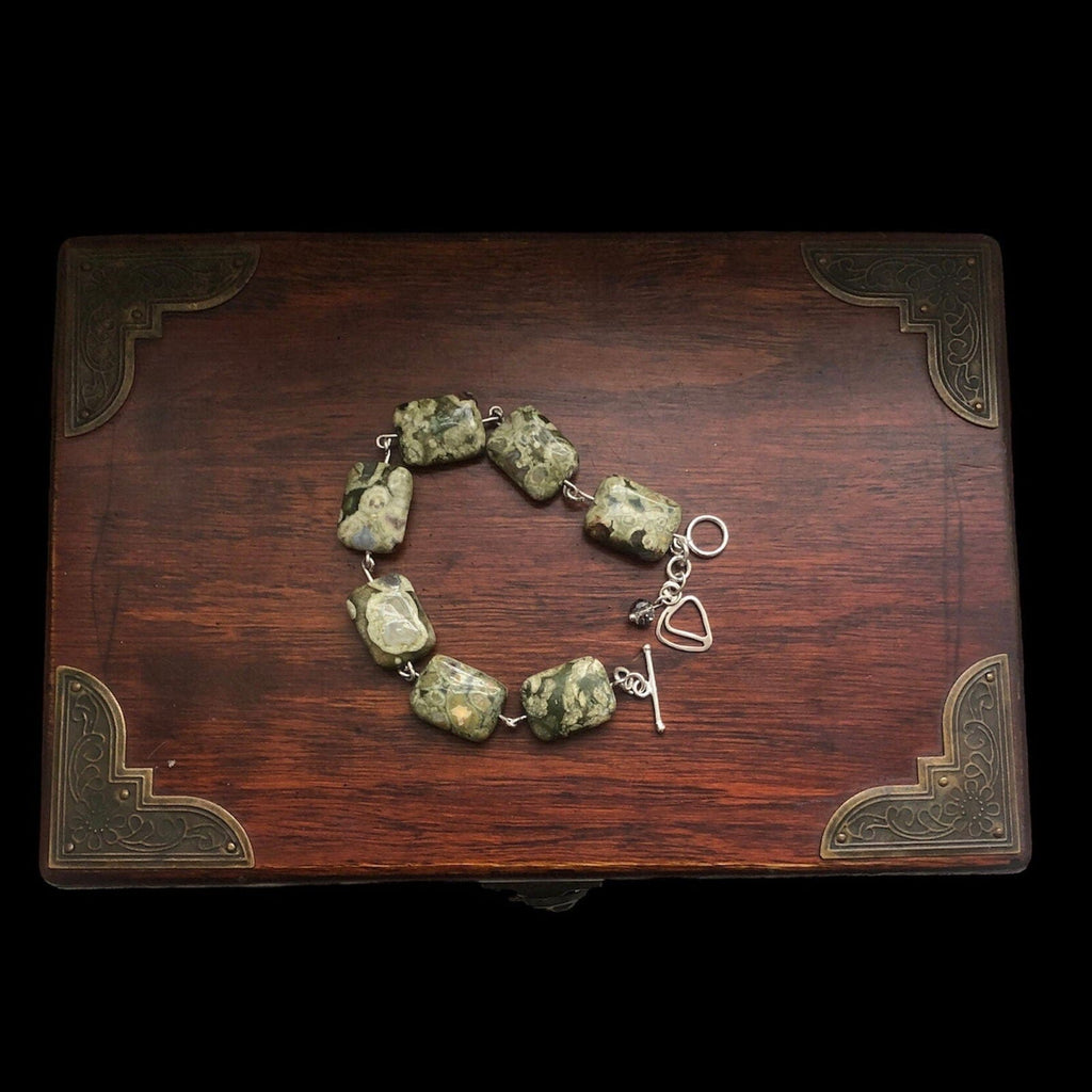 Rhyolite and 925 Silver Segmented Bracelet Silver Chamber Jewellery Store