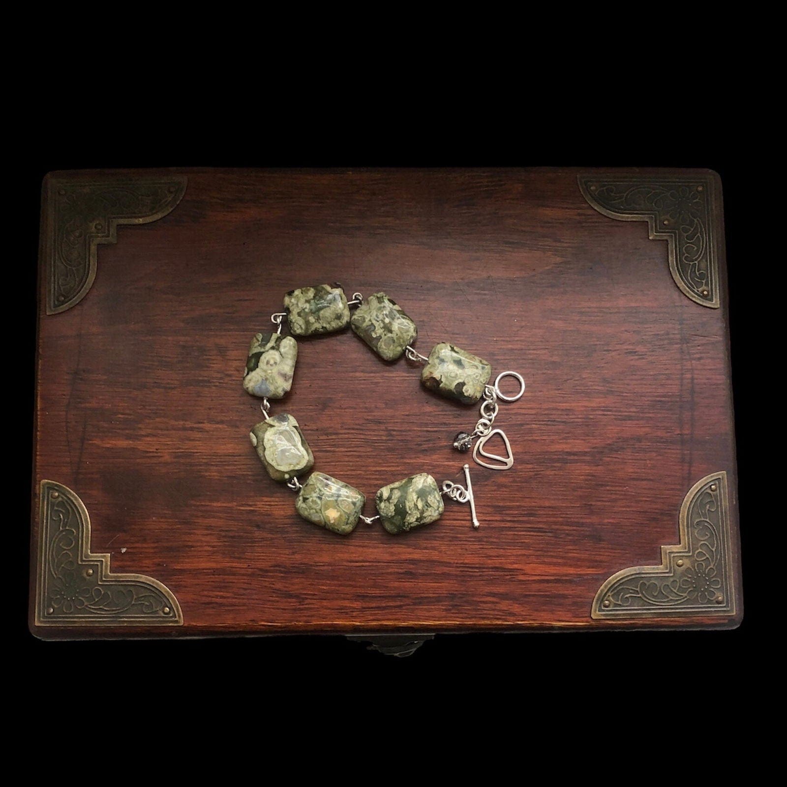 Rhyolite and 925 Silver Segmented Bracelet Silver Chamber Jewellery Store