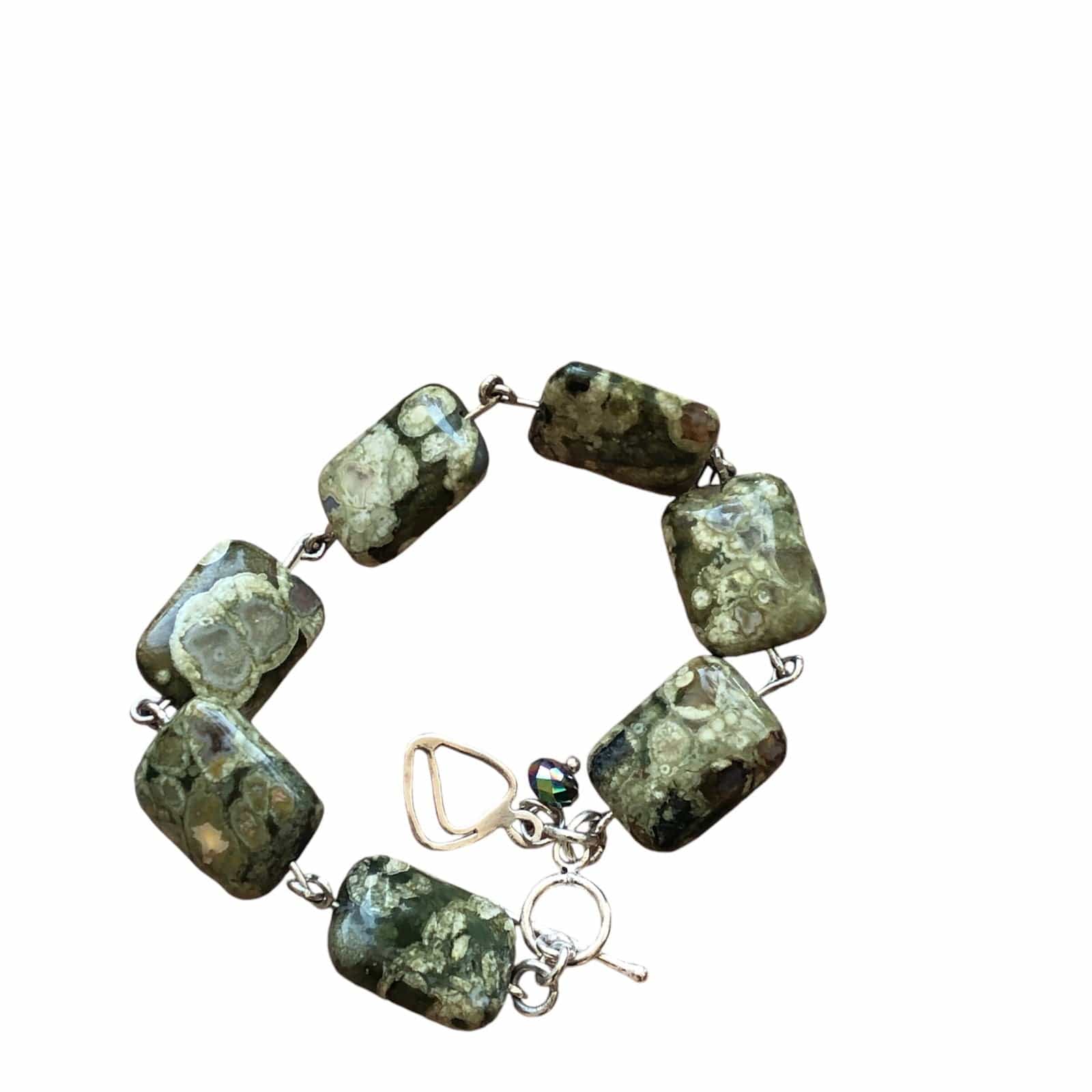 Rhyolite and 925 Silver Segmented Bracelet Silver Chamber Jewellery Store
