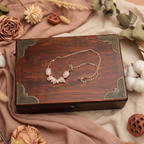 Rose Quartz Gold Plated Necklace Silver Chamber Jewellery Store