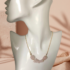 Rose Quartz Gold Plated Necklace Silver Chamber Jewellery Store