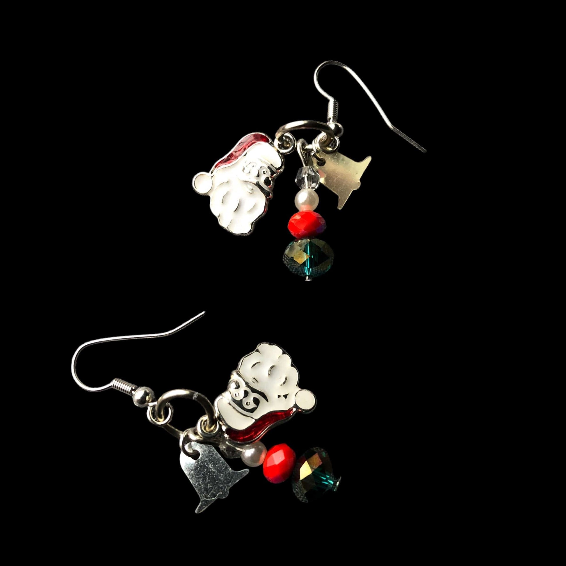 Santa Claus Dangle Earrings Silver Chamber Jewellery Store