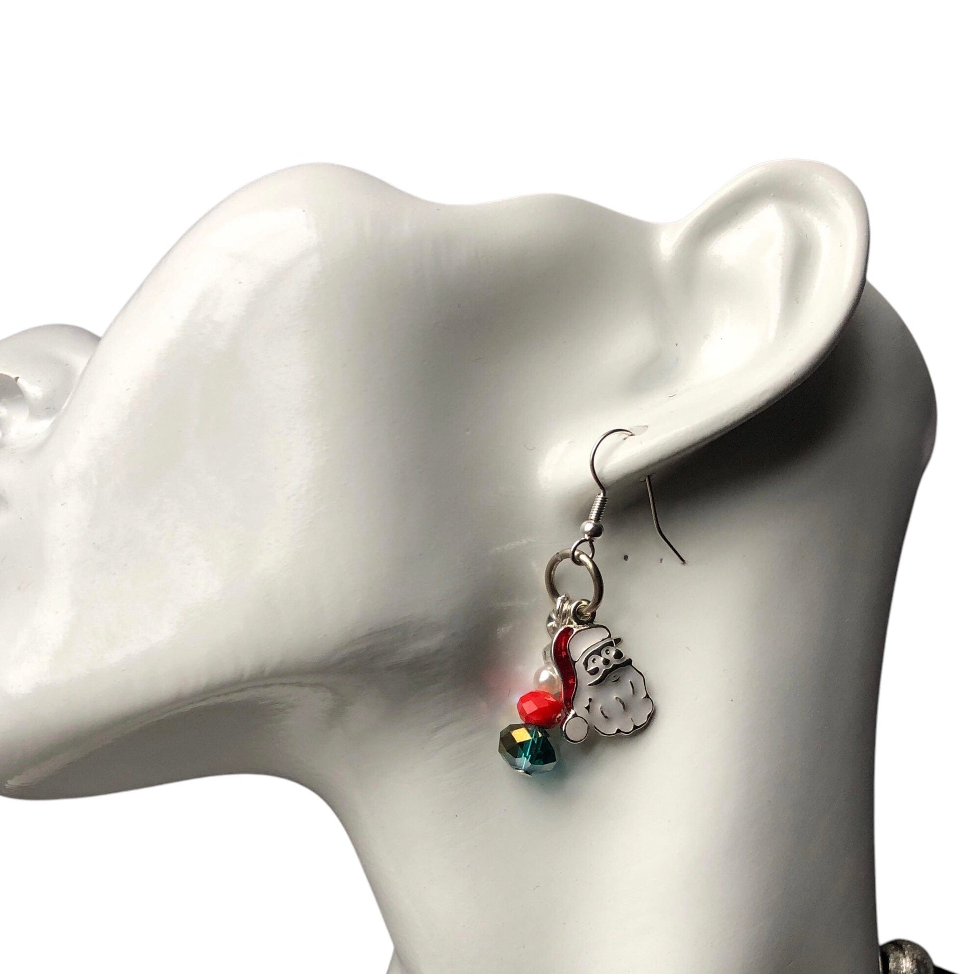 Santa Claus Dangle Earrings Silver Chamber Jewellery Store