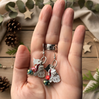 Santa Claus Dangle Earrings Silver Chamber Jewellery Store
