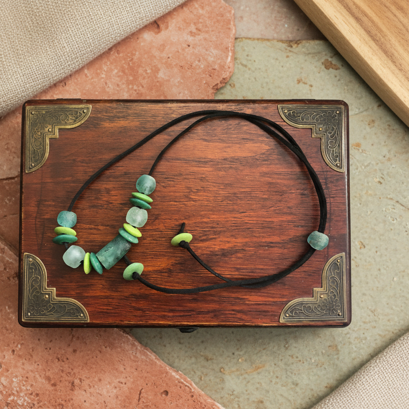 Sea Glass Beaded Necklace