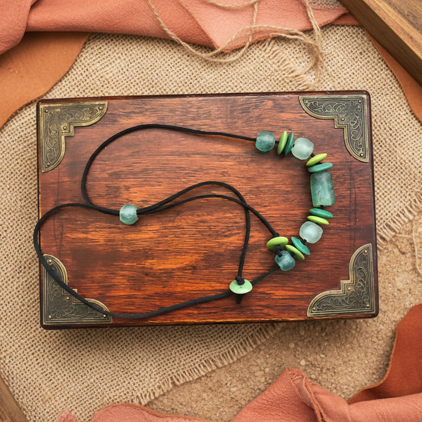 Sea Glass Beaded Necklace