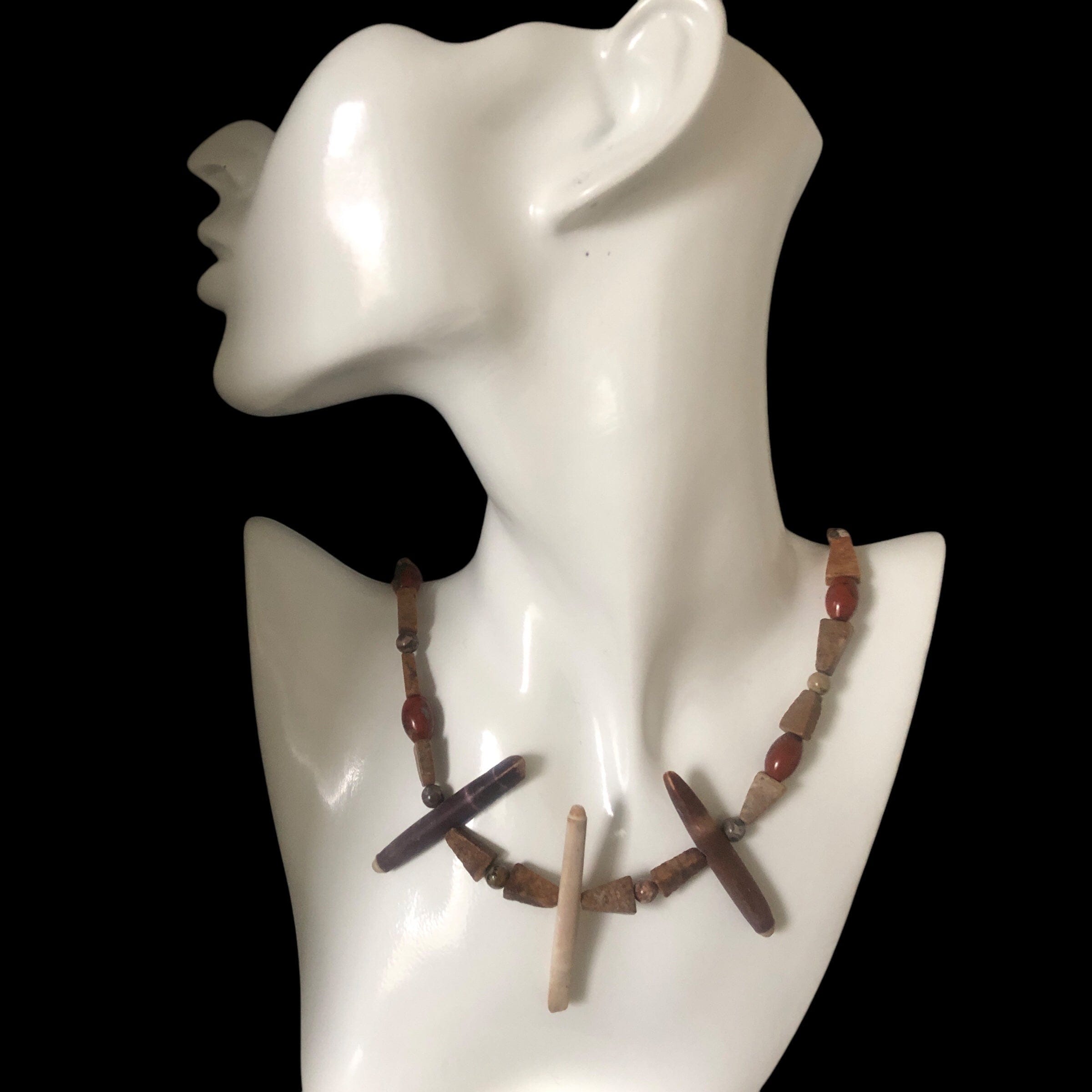 Sea Urchins and Jasper Beaded Necklace Silver Chamber Jewellery Store