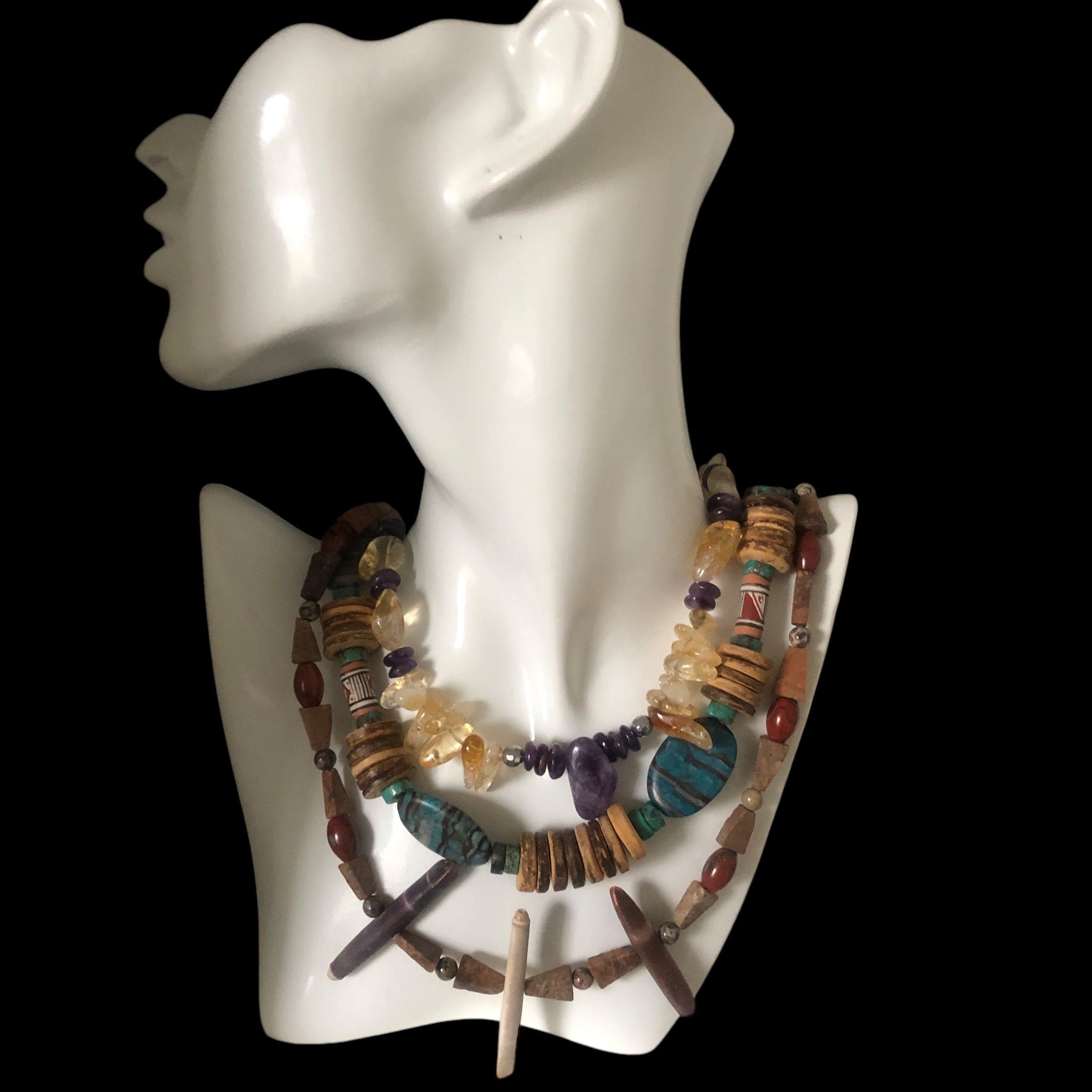 Sea Urchins and Jasper Beaded Necklace Silver Chamber Jewellery Store