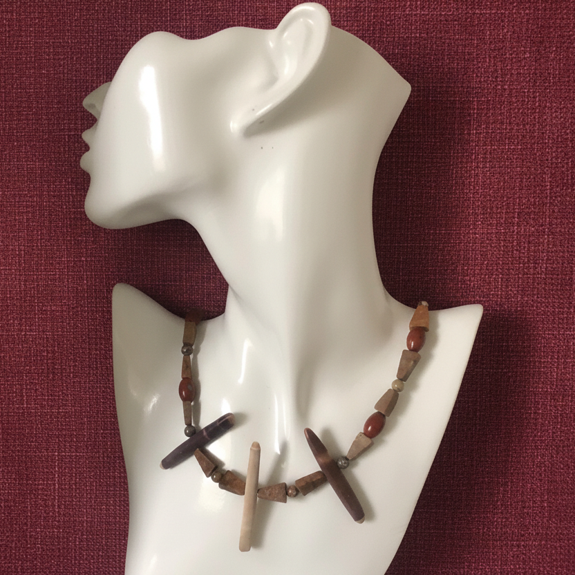 Sea Urchins and Jasper Beaded Necklace
