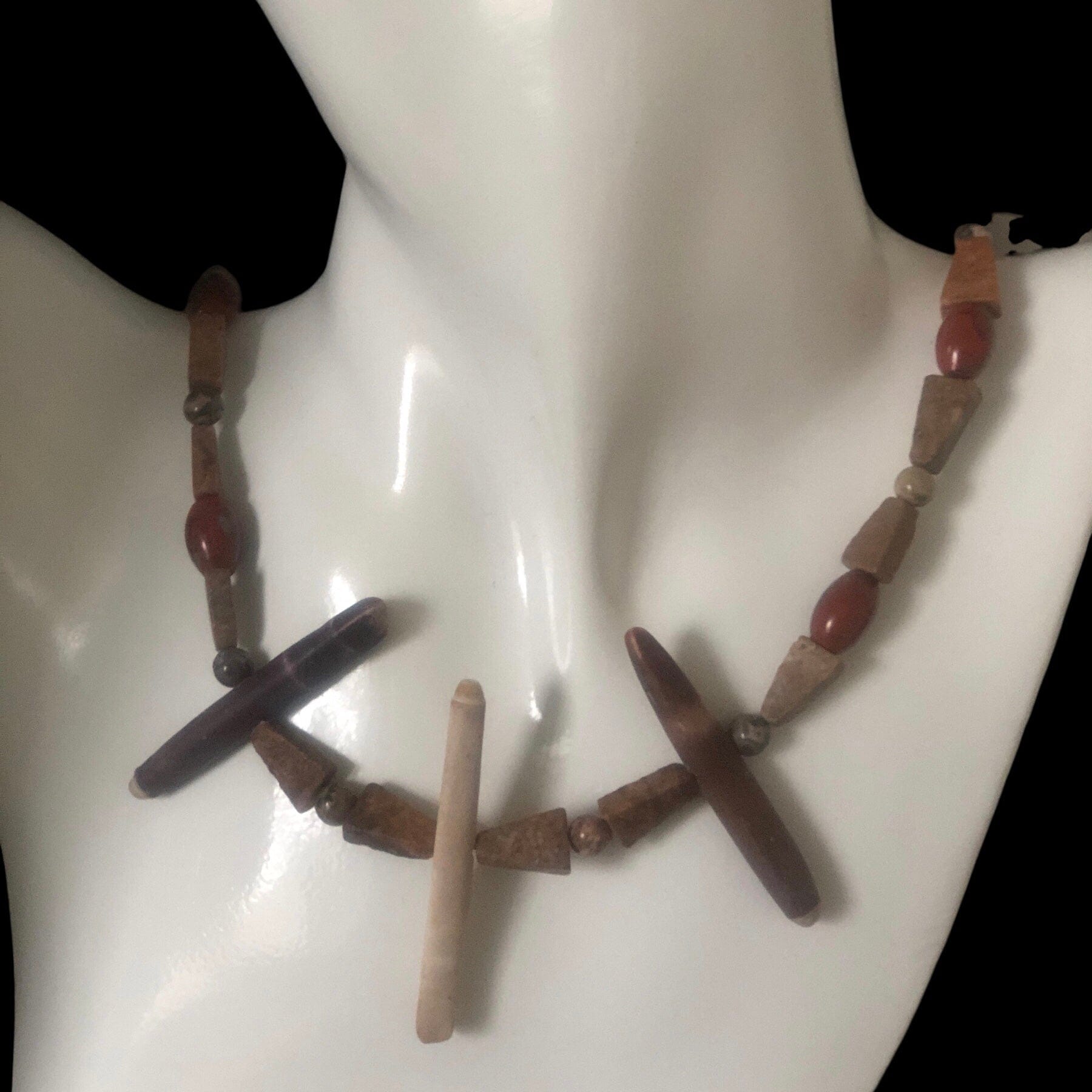 Sea Urchins and Jasper Beaded Necklace Silver Chamber Jewellery Store