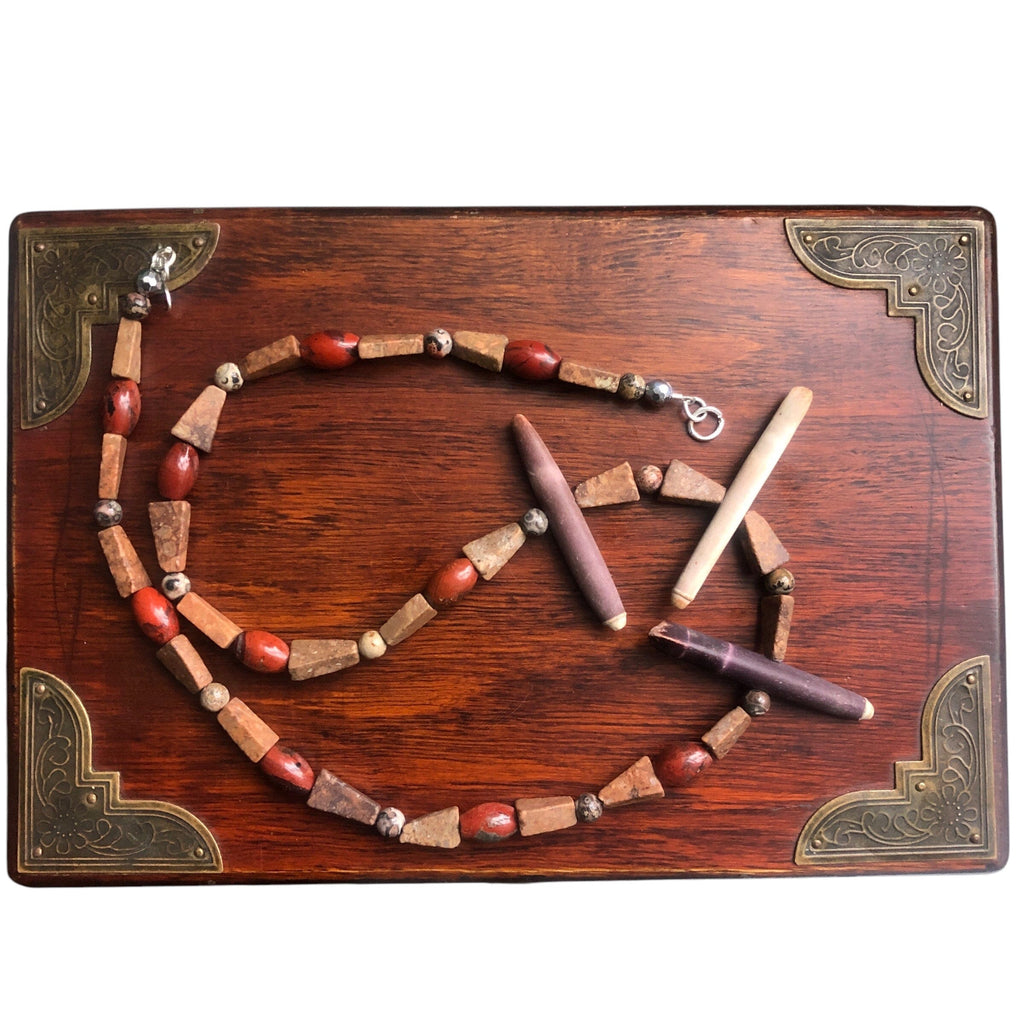 Sea Urchins and Jasper Beaded Necklace Silver Chamber Jewellery Store