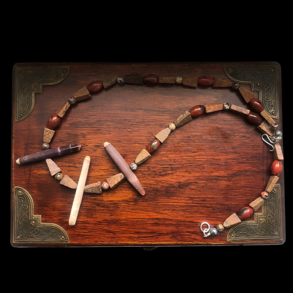 Sea Urchins and Jasper Beaded Necklace Silver Chamber Jewellery Store