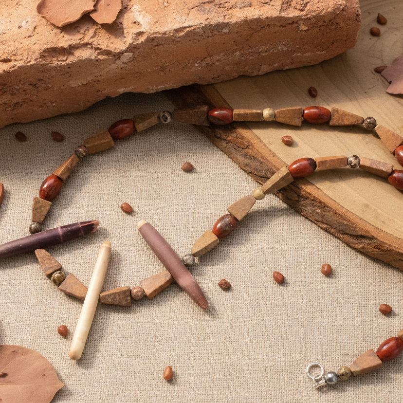 Sea Urchins and Jasper Beaded Necklace - Silver Chamber Jewellery Store