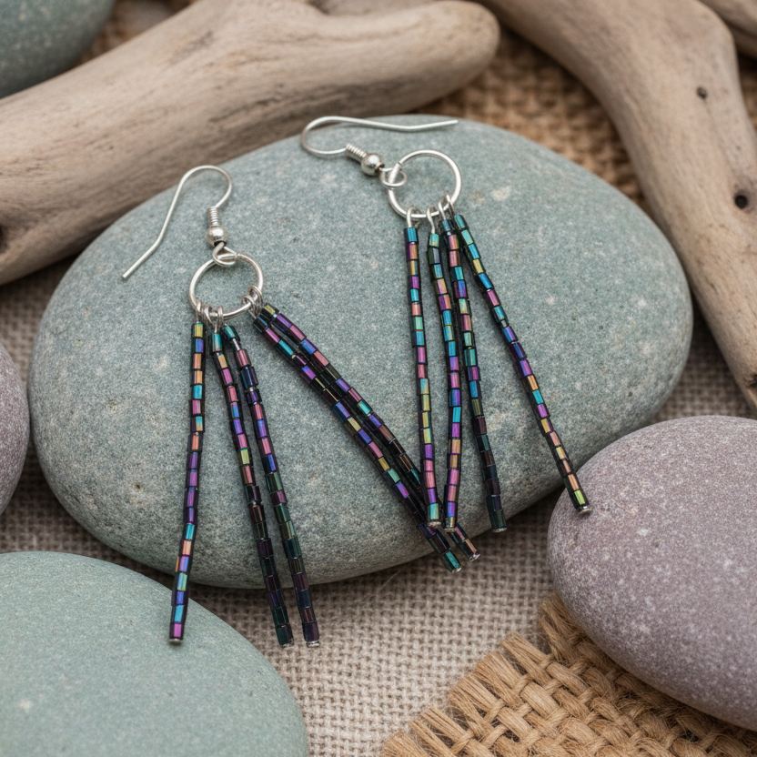 Shimmering AB Crystal Beaded Earrings