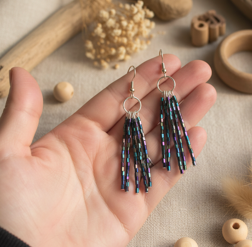 Shimmering AB Crystal Beaded Earrings
