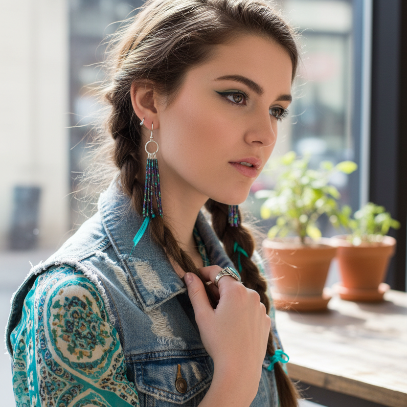 Shimmering AB Crystal Beaded Earrings