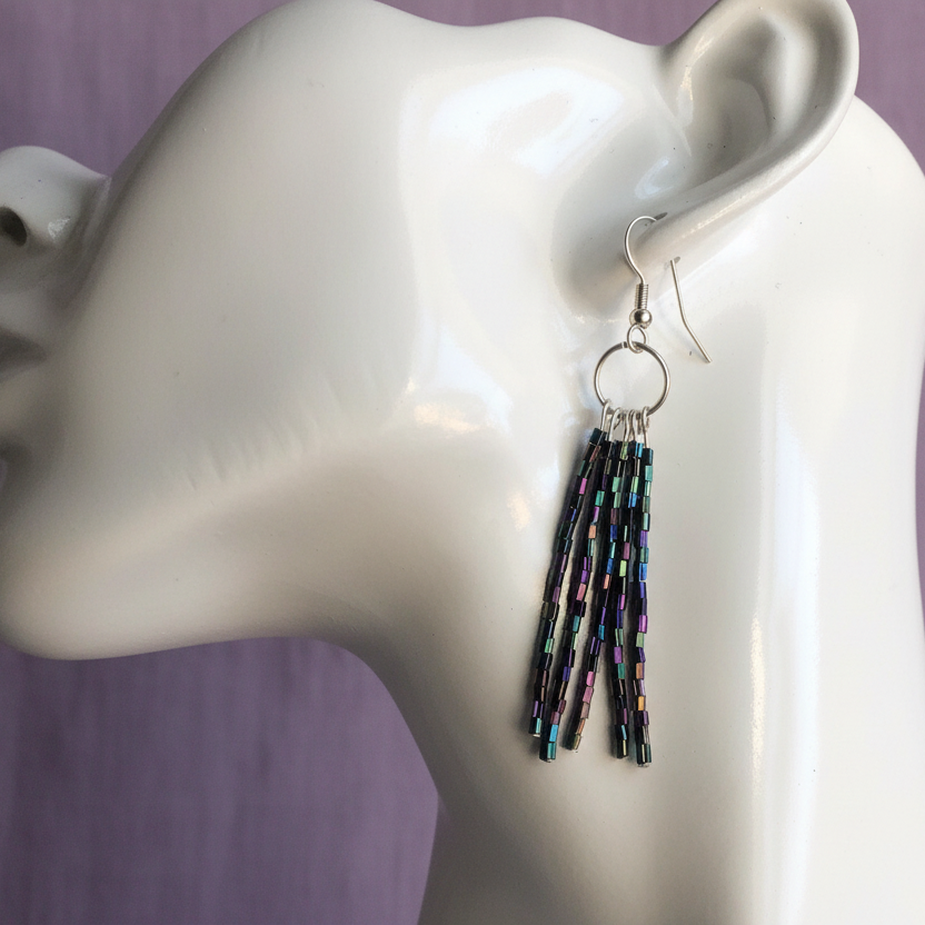 Shimmering AB Crystal Beaded Earrings