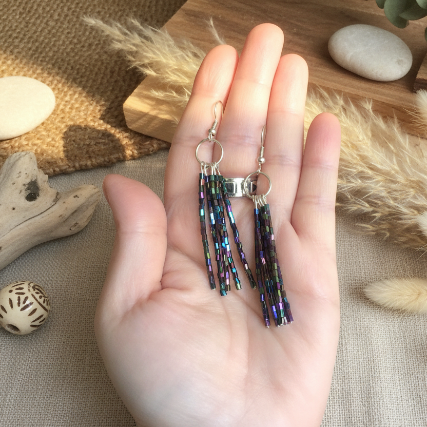 Shimmering AB Crystal Beaded Earrings