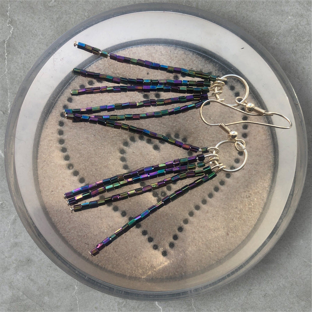 Shimmering AB Crystal Beaded Earrings Silver Chamber Jewellery Store