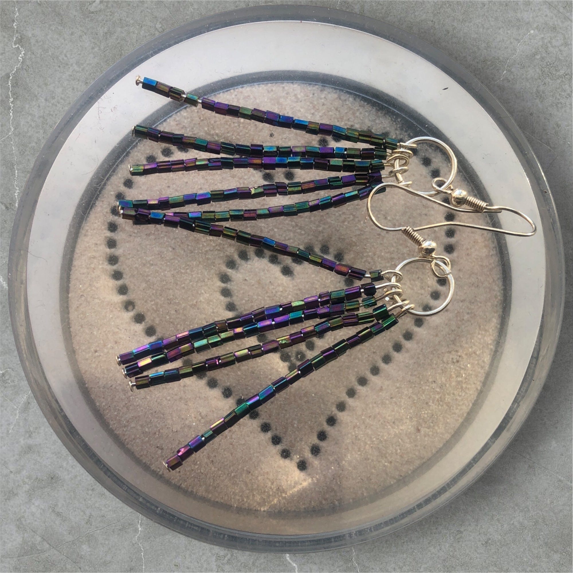 Shimmering AB Crystal Beaded Earrings Silver Chamber Jewellery Store