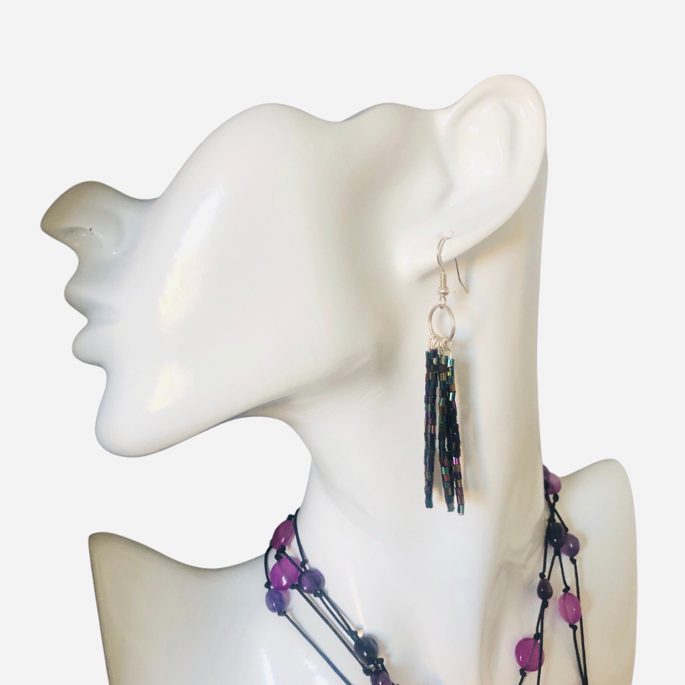 Shimmering AB Crystal Beaded Earrings Silver Chamber Jewellery Store