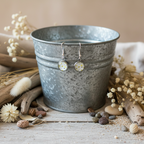 Silver Plated Dangle Earrings with Resin Silver Chamber Jewellery Store