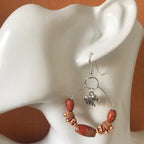 Silver Plated Hoops with Elephants - Silver Chamber Jewellery Store