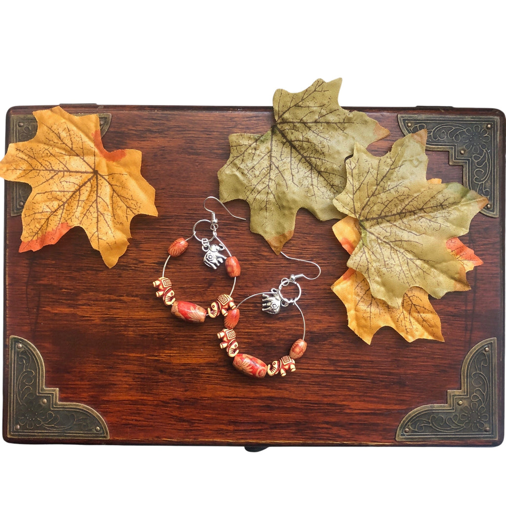 Silver Plated Hoops with Elephants Silver Chamber Jewellery Store