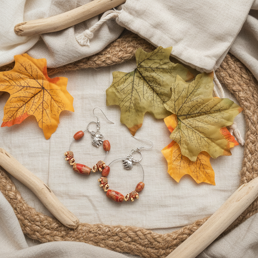 Silver Plated Hoops with Elephants Silver Chamber Jewellery Store