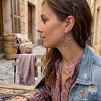 Victorian Style Crystal Hoops - Silver Chamber Jewellery Store