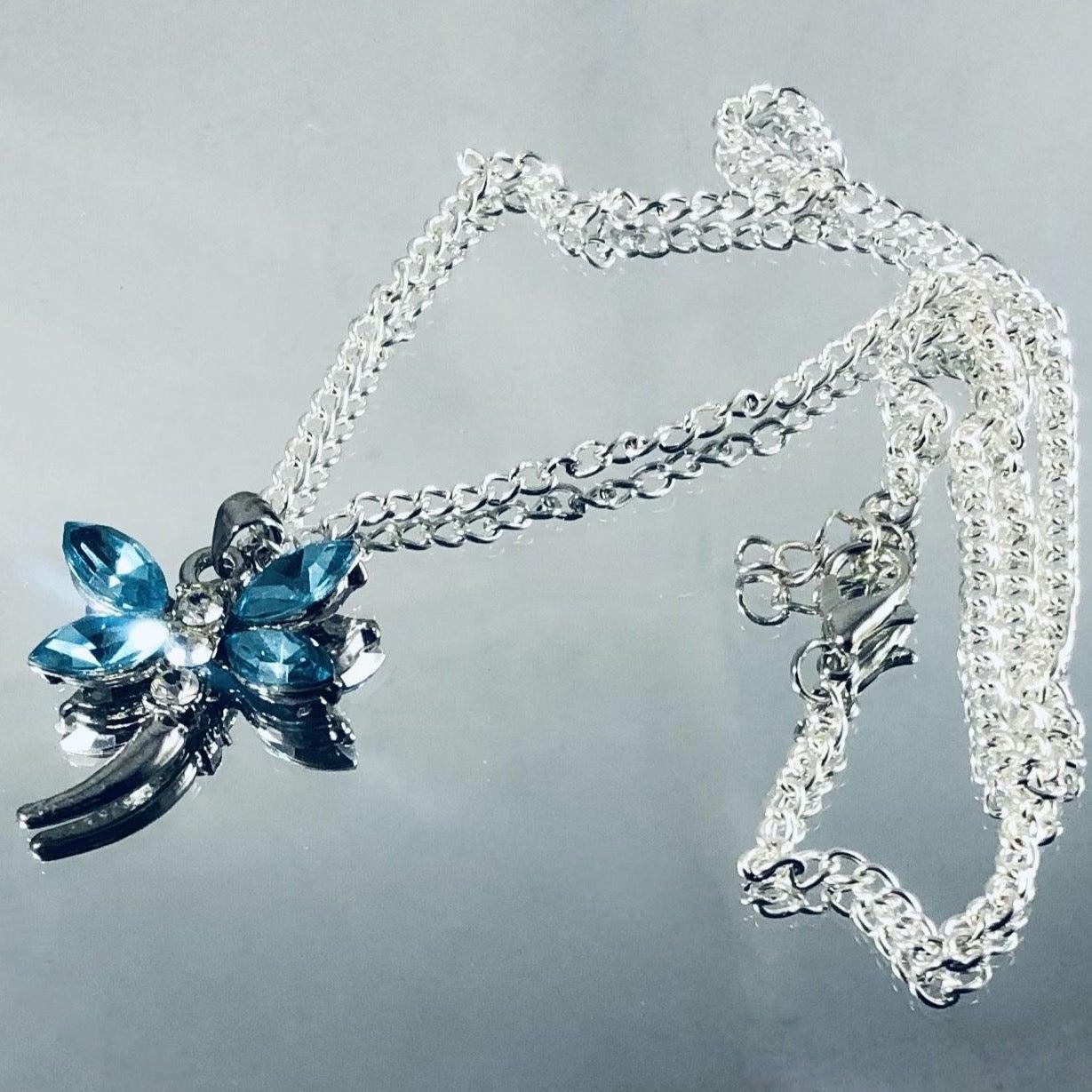 Blue Butterfly Silver-plated Pendant Necklace KAS WARWAS