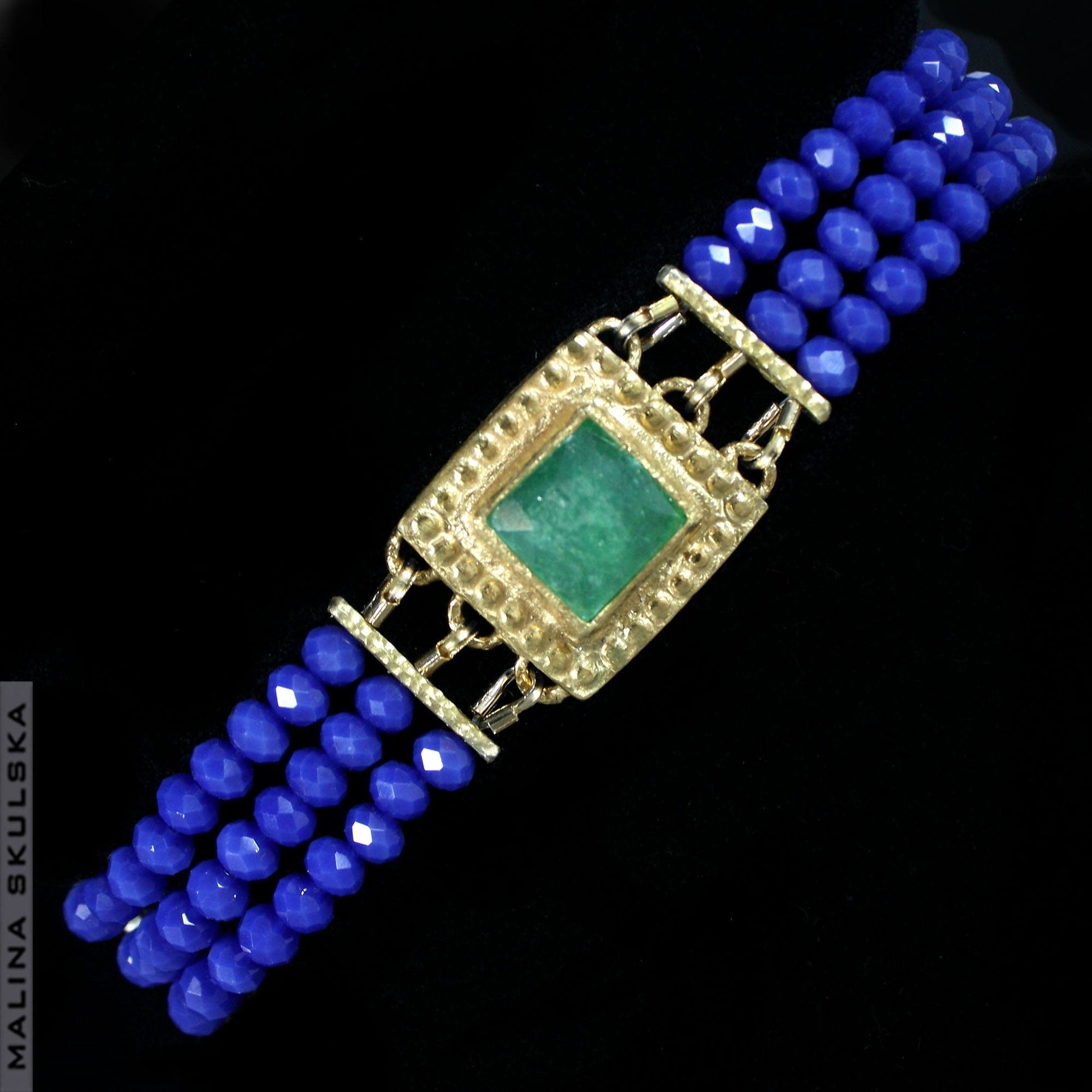 Gold-plated bracelet with aventurine MALINA SKULSKA