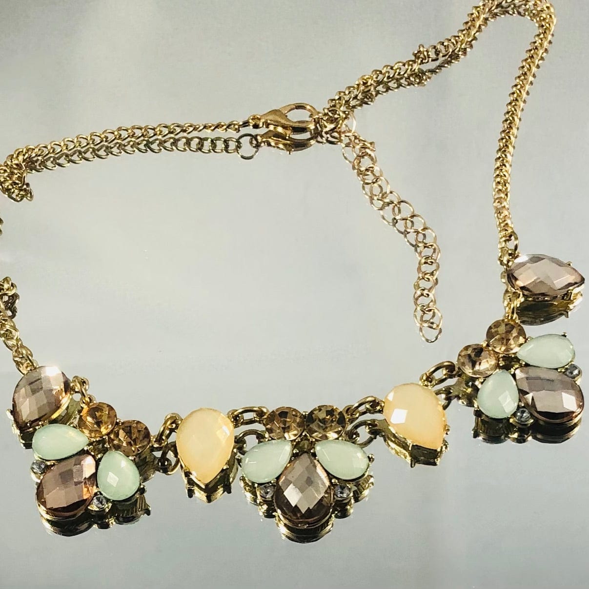 Gold-plated Necklace with Pastel Crystals KAS WARWAS