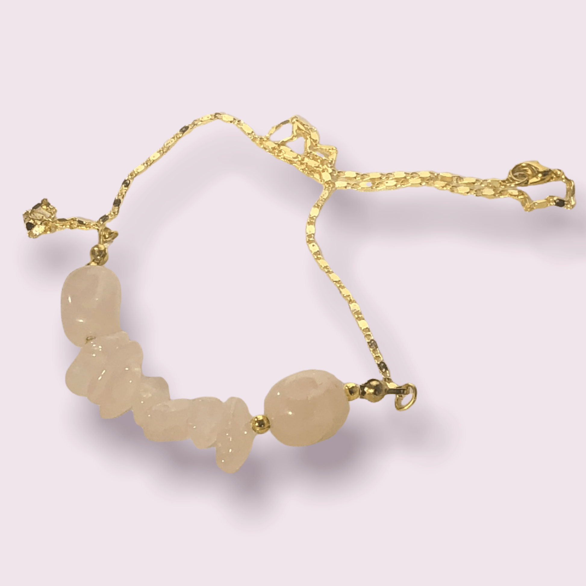Gold-plated Necklace With Pink Quartz KAS WARWAS