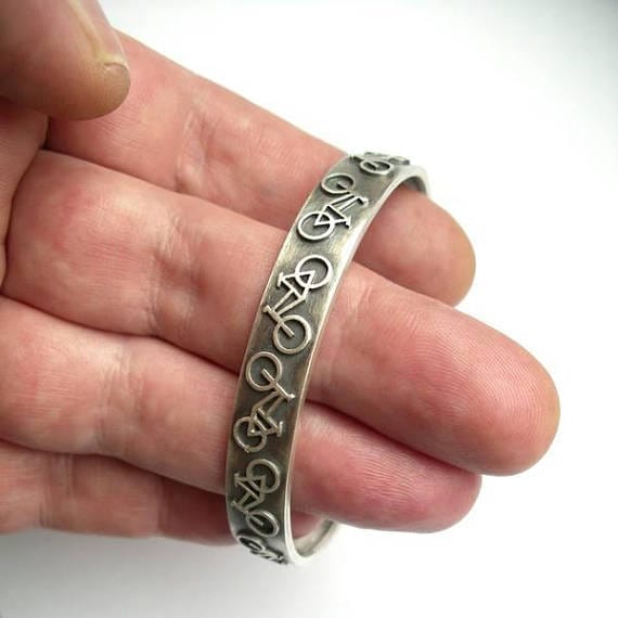 Lots Of Bicycles Silver Cuff Bracelet BLITZ