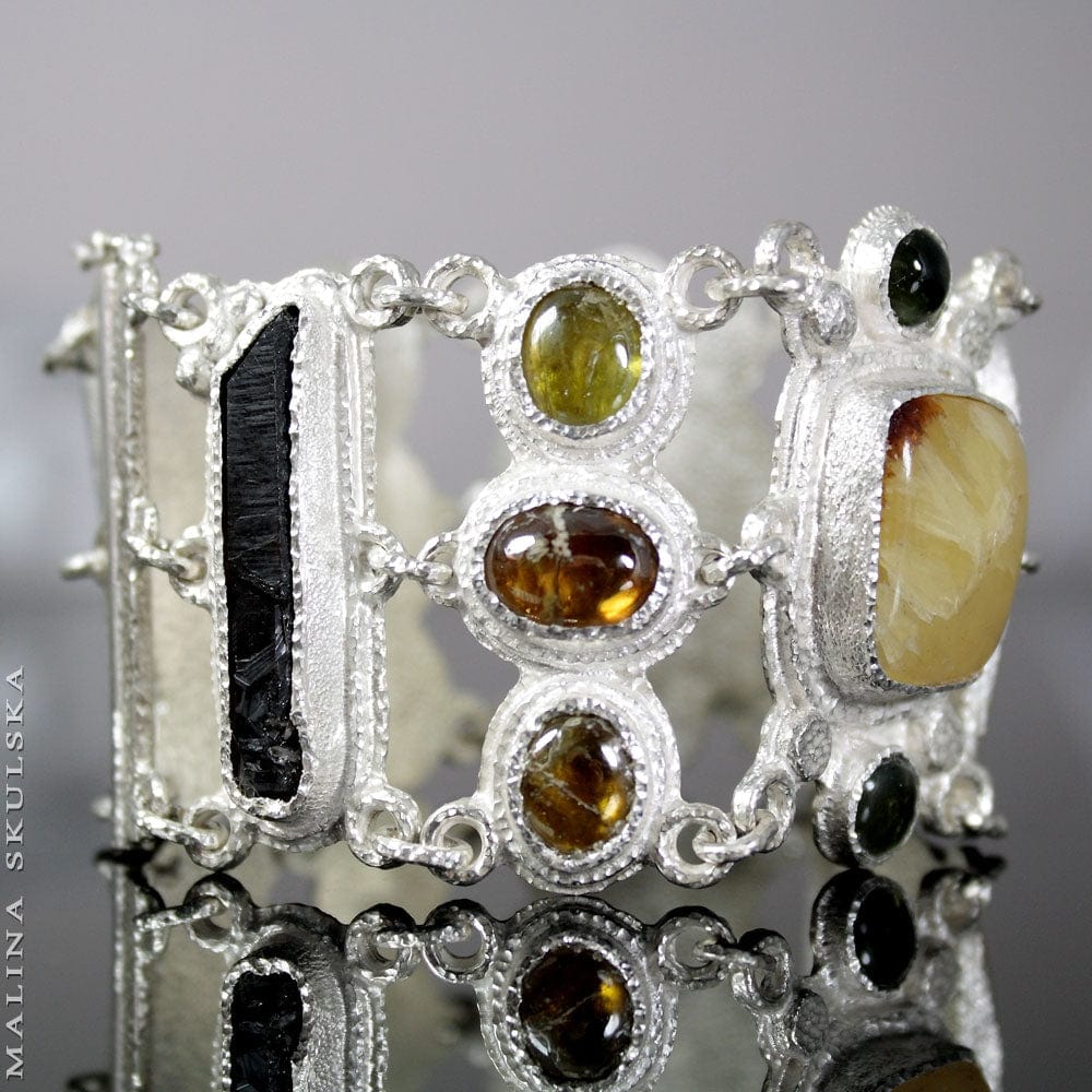 Multi-stones Silver Bracelet MALINA SKULSKA