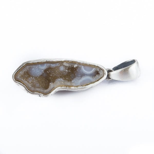 Silver Pendant With Baby Agate Geode MICHAŁ SIERADZKI